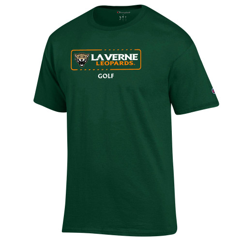  Champion Dark Green T Shirt - La Verne Leopards Golf