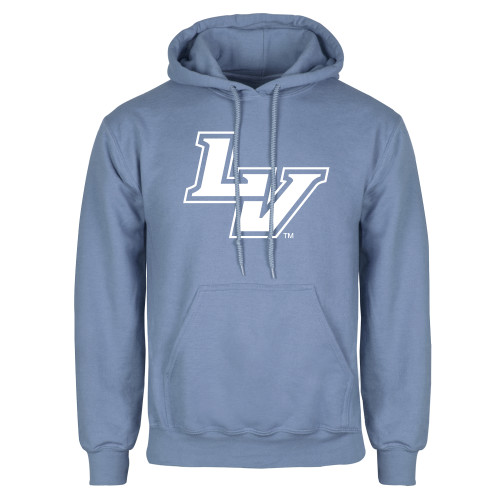  Light Blue Fleece Hoodie - University of La Verne  LV Mark