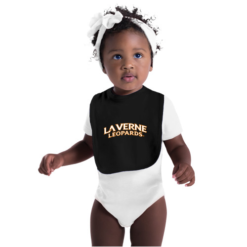  Black Baby Bib - University of La Verne  Leopards Arched