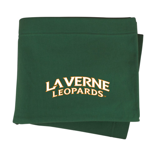  Dark Green Sweatshirt Blanket - University of La Verne  Leopards Arched