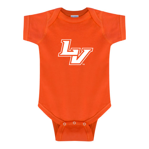  Orange Infant Onesie - University of La Verne  LV Mark