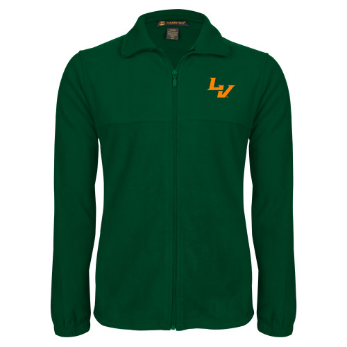  Dark Green Fleece Full Zip Jacket - University of La Verne  LV Mark
