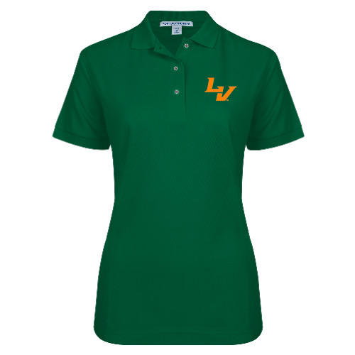  Womens Silk Touch Dark Green Pique Polo - University of La Verne  LV Mark