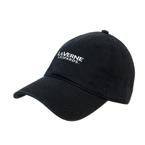  Black Unstructured Adjustable Low Profile Hat - University of La Verne  Leopards Wordmark Flat