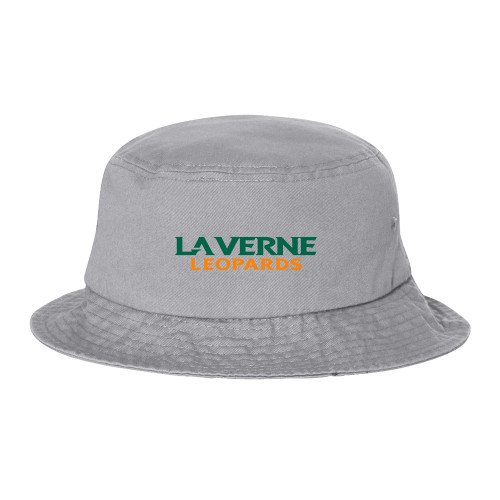 Sportsman Grey Bucket Hat - University of La Verne  Leopards Wordmark Flat