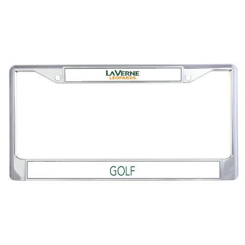 Metal License Plate Frame in Chrome - University of La Verne  Leopards Wordmark Flat