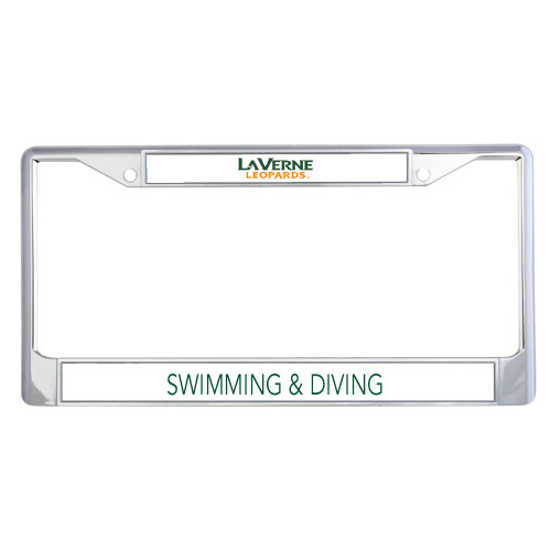  Metal License Plate Frame in Chrome - University of La Verne  Leopards Wordmark Flat
