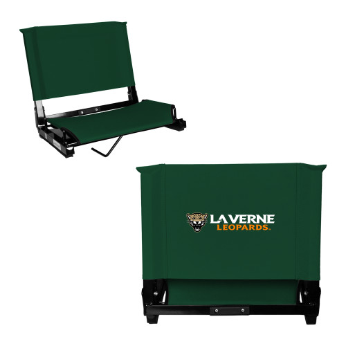  Stadium Chair Dark Green - University of La Verne Leopards with Mascot Flat