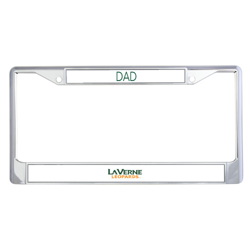  Dad Metal License Plate Frame in Black - University of La Verne  Leopards Wordmark Flat