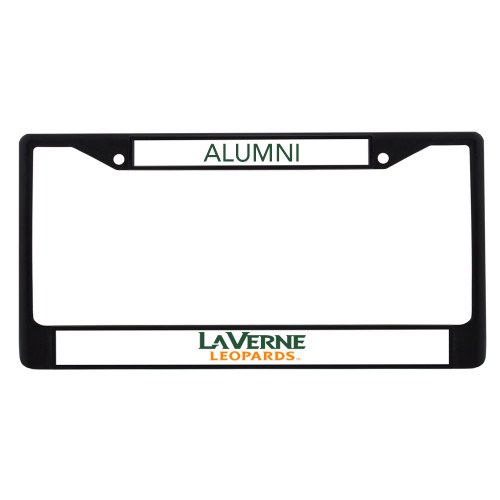  Alumni Metal License Plate Frame in Black - University of La Verne  Leopards Wordmark Flat