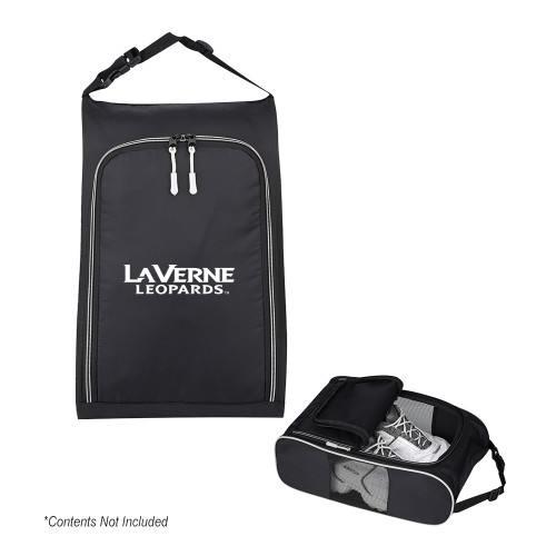  Crosstown Side Mesh Black Shoe Bag - University of La Verne  Leopards Wordmark Flat