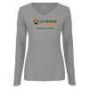 Thumbnail image for  Womens Grey Long Sleeve V Neck Tee 