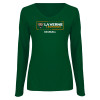 Thumbnail image for  Womens Dark Green Long Sleeve V Neck Tee 