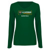 Thumbnail image for  Womens Dark Green Long Sleeve V Neck Tee 