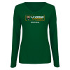 Thumbnail image for  Womens Dark Green Long Sleeve V Neck Tee 