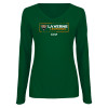 Thumbnail image for  Womens Dark Green Long Sleeve V Neck Tee 