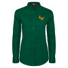 Thumbnail image for  Womens Dark Green Twill Button Down Long Sleeve 