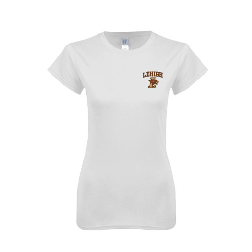  Next Level Womens White Boyfriend Tee - Official Logo