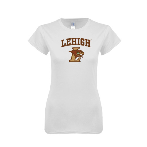  Next Level Womens White Boyfriend Tee - Official Logo