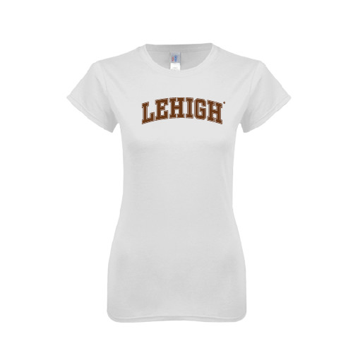  Next Level Womens White Boyfriend Tee - Arched Lehigh