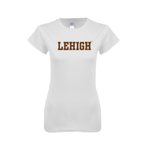  Next Level Womens White Boyfriend Tee - Flat Lehigh