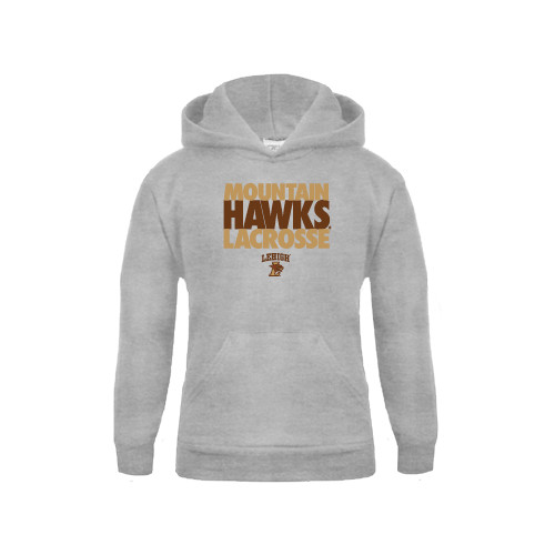  Youth Grey Fleece Hood - Mountain Hawks Lacrosse