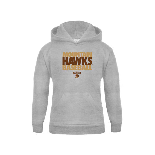  Youth Grey Fleece Hood - Mountain Hawks Baseball