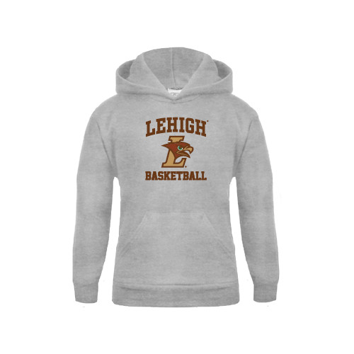  Youth Grey Fleece Hood - Basketball