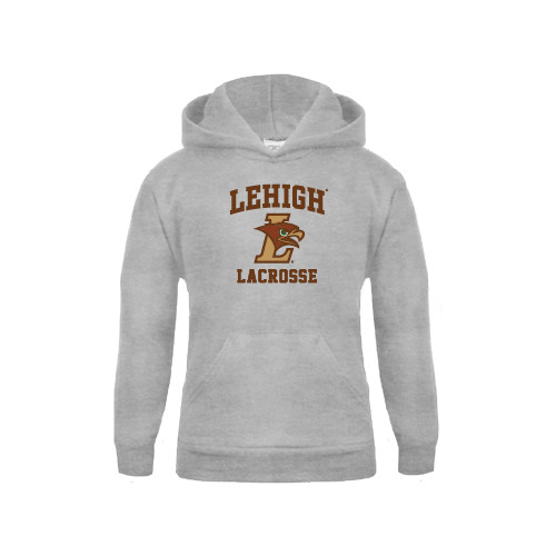  Youth Grey Fleece Hood - Lacrosse