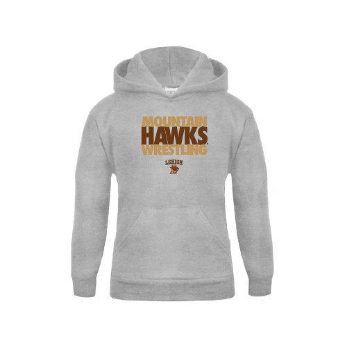  Youth Grey Fleece Hood - Mountain Hawks Wrestling