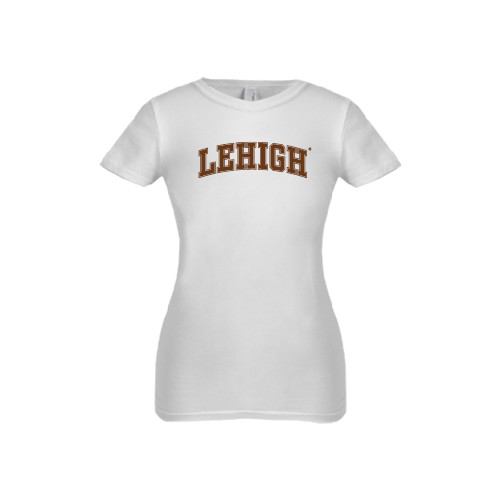  Next Level Girls White Fashion Fit T Shirt - Arched Lehigh