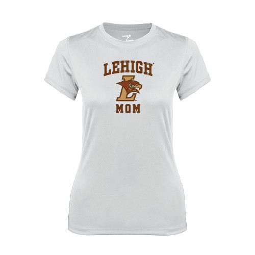  Womens White Performance Tee - Mom