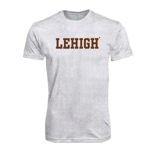  Next Level Heather White Triblend Tee - Flat Lehigh