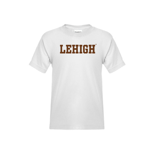  Youth White T Shirt - Flat Lehigh