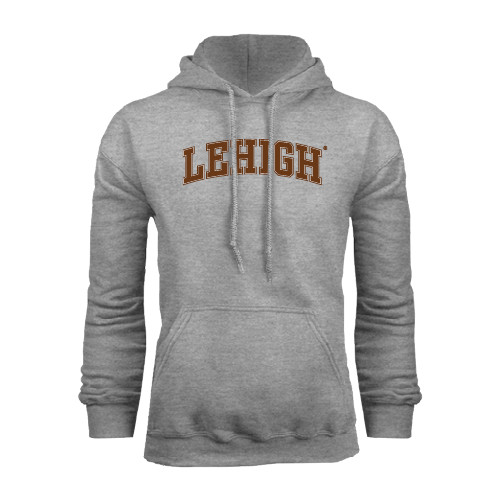  Grey Fleece Hoodie - Arched Lehigh