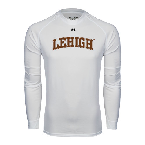  Under Armour White Long Sleeve Tech Tee - Arched Lehigh