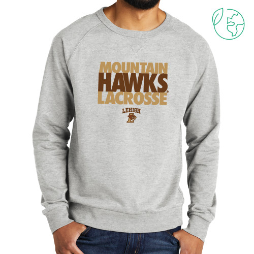  Allmade Light Grey Organic French Terry Crewneck Sweatshirt - Mountain Hawks Lacrosse