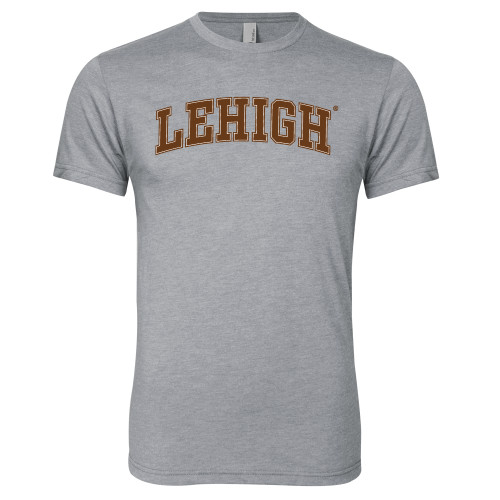  Next Level Heather Grey Triblend Tee - Arched Lehigh