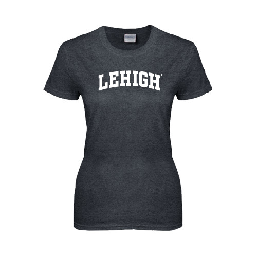  Womens Dark Heather Short Sleeve Tee - Arched Lehigh