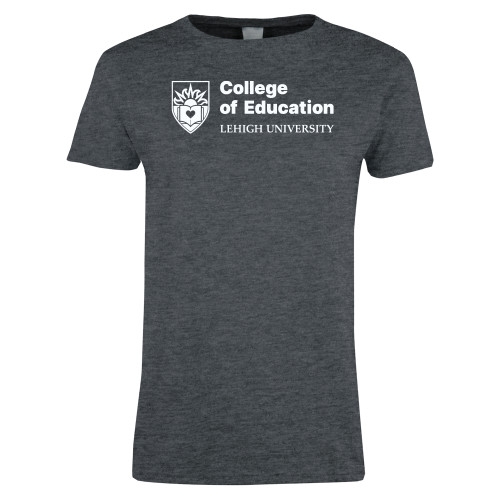  Womens Dark Heather Short Sleeve Tee - Lehigh University College of Education