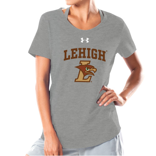  Under Armour Womens Grey Charged Cotton Tee - Official Logo