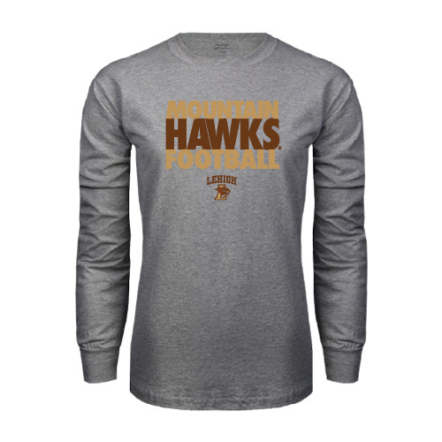  Grey Long Sleeve T Shirt - Mountain Hawks Football