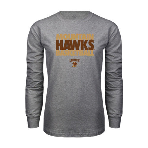  Grey Long Sleeve T Shirt - Mountain Hawks Basketball