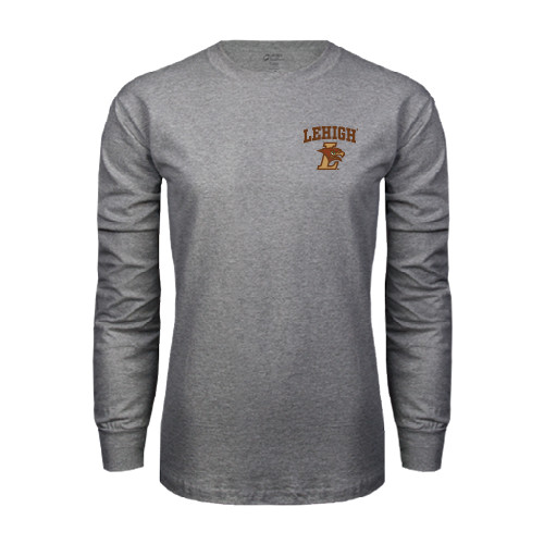  Grey Long Sleeve T Shirt - Official Logo