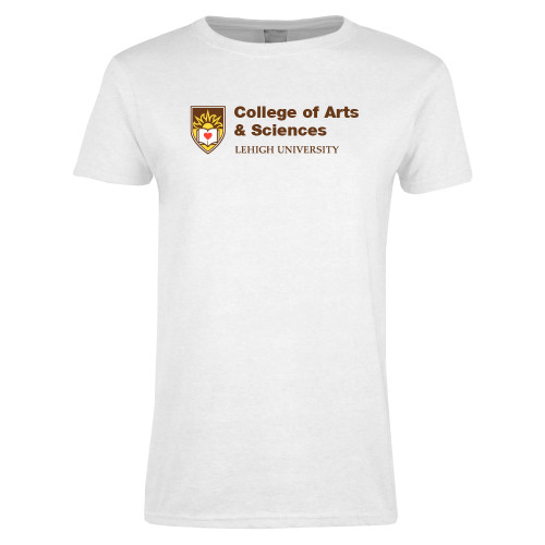  Womens White Short Sleeve Tee - Lehigh University College of Arts and Sciences