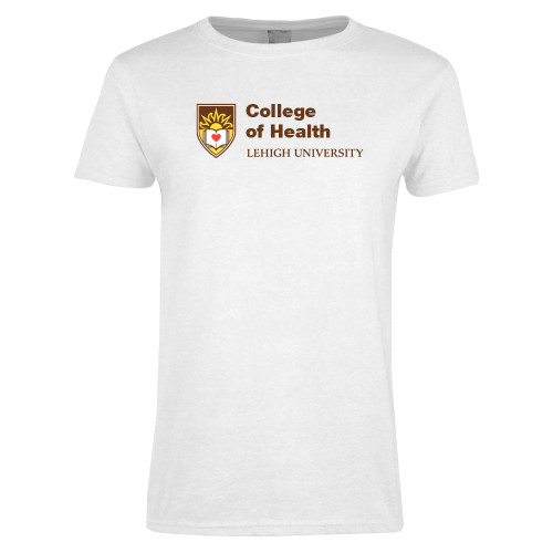  Womens White Short Sleeve Tee - Lehigh University College of Health