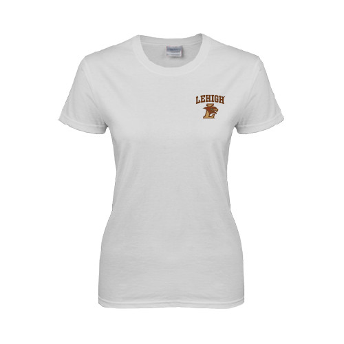  Womens White Short Sleeve Tee - Official Logo