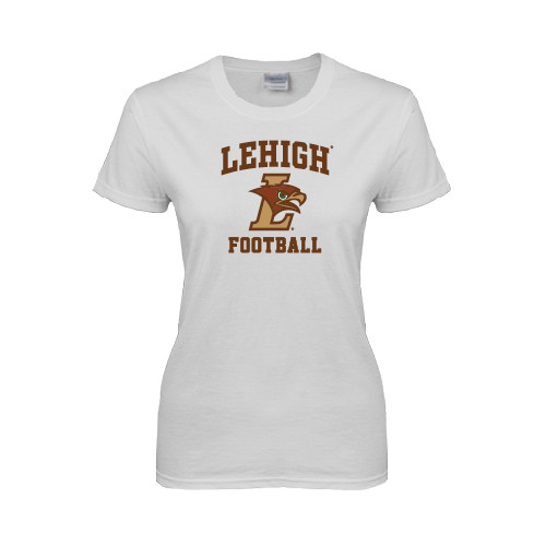  Womens White Short Sleeve Tee - Football