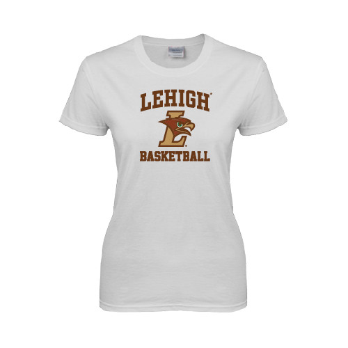  Womens White Short Sleeve Tee - Basketball