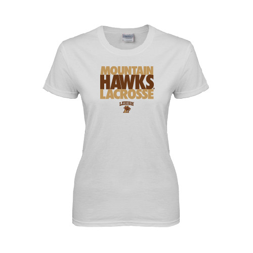  Womens White Short Sleeve Tee - Mountain Hawks Lacrosse